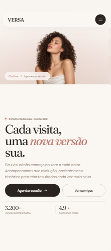 Prévia mobile do projeto VERSA